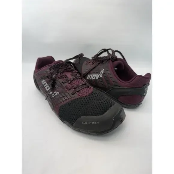 Inov-8 Bare-XF 210 V2 Training Shoes Burgundy CrossFit Gym Minimalist Women 7 - Picture 1 of 9